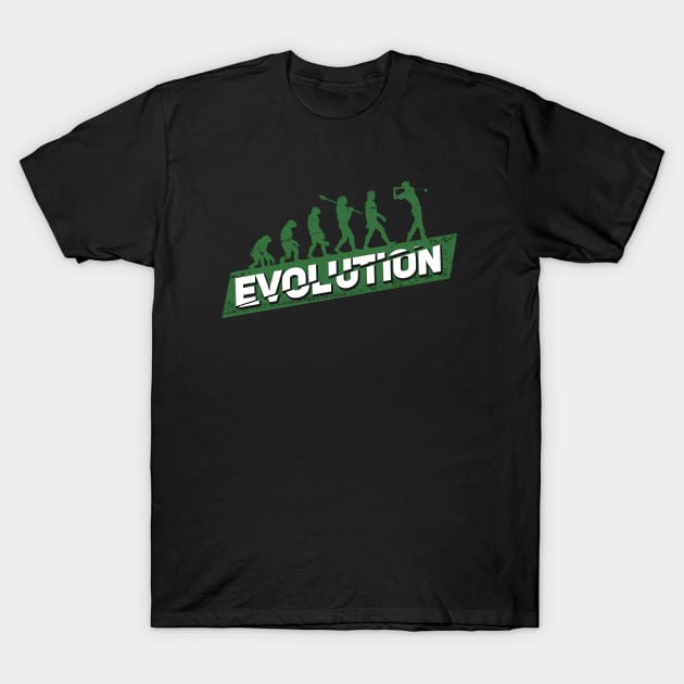 Golf Evolution Golfing Golfer Gift T-Shirt by Dolde08